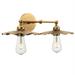 Pathson Vintage 2-light Metal Wall Sconce Brass Finished Flower Shape Bedroom Living Room Lamp Fixture