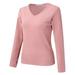 Qufokar Thermal Wear for Women Thermal Underwear Top for Women Cold Weather Women Crew Neck Fleece Lined Thermal Thermal Underwear Slim Tops Long Sleeve Thermal Shirts Winter Tops