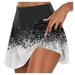 Mlqidk Women s Athletic Tennis Skorts Athletic Golf Skorts with Shorts Active Running Workout Sports Skirts White XXXXL