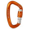 ametoys 25KN Professional Climbing Carabiner Screw Locking Gate Carabiner Heavy Duty D-shape Climbing Buckle D-ring Carabiner Lightweight Hammock Locking Clip for Climbing Rappelling Canyoning Hammo