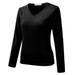 Qufokar Girls Thermal Underwear Set Thermal Underwear Top for Women Cold Weather Women Crew Neck Fleece Lined Thermal Thermal Underwear Slim Tops Long Sleeve Thermal Shirts Winter Tops