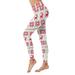 Christmas Print Series High Waist Women s Tights Compression Pants for Yoga Running Gym and Daily Fitness High Waist Leggings Women s Legging Hot Pink XL