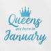 Transparent Decal Stickers Of Queens Are Born In January (Azure Blue) Premium Waterproof Vinyl Decal Stickers For Laptop Phone Accessory Helmet Car Window Mug Tuber Cup Door Wall Deco ANDVER1f92982BE