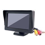 Car Rear View Backup Reverse Parking Display 4.3 Inch TFT LCD Screen Monitor DVD VCR Headrest Rearview Monitor (Black)