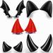 10pcs Motorcycle Helmet Devil Horns Cute Cat Ears Devil Wings Shaped Motorbike Bicycle Helmet Horns Decoration with Adhesive Suction Cup Decoration Parts 5 Pair