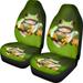 Diaonm 3D Tree Frog Print 2 PCS Universal Front Car Seat Covers High Back Bucket Style Automotive Seats Protector Auto Interior Accessories