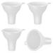 Silicone Funnels 4 Pieces Wide Mouth Funnel Flexible Condiment Funnel Sauce Funnel Canning Funnel Set for Home Restaurant Kitchen Squeeze Bottles Jars Cans 3.2 x 1 Inch(White)