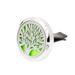 Creative Tree Pattern Car Essential Oil Diffuser Vent Clip Car Aromatherapy Diffuser Stainless Steel Locket with 1 Pad (Carton Pack Random Colorï¼‰