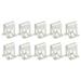 Sufanic 10Pcs Silver Tone Metal Fastener Retainer Dash Dashboard Trim Clip For Auto Car