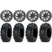 System 3 SB-4 Bk (4+3) 14 Wheels 27 Mud Lite II Tires Sportsman 550 850 1000