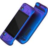 eXtremeRate Chameleon Purple Blue Faceplate Back Plate Replacement Housing Case Full Set Shell w/Buttons for Steam Deck LCD Console