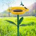 AoHao Sunflower Bird Feeder Wild Bird Standing Feeder Outdoor Bird Bath Feeders Bowl Flower Shape Bird Feeding Tray Decorative Flower Shape Bird Feed Tool for Home Garden Yard Patio Park