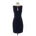 Trina Turk Casual Dress - Sheath Keyhole Sleeveless: Teal Print Dresses - Women's Size 0