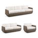 Avila Seating Replacement Cushions - Loveseat, Solid, Performance Rumor Snow Loveseat - Frontgate