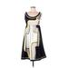 Jones New York Casual Dress - Fit & Flare: Black Color Block Dresses - Women's Size 6