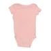 Carter's Short Sleeve Onesie: Pink Solid Bottoms - Size 12 Month