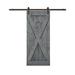 Barn Door - Calhome Paneled Wood Painted K Series Diy Barn Door w/ Installation Hardware Kit Wood in Brown | 20" x 84" | Wayfair SWD11-AB-60+K20G