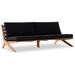 Meridian Furniture USA Tahiti Waterproof Fabric Outdoor Sofa Wood/Natural Hardwoods in Brown | 30 H x 87 W x 41 D in | Wayfair 351Black-S