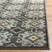 Black Rectangle 3'3" x 5'7" Indoor Area Rug - Martha Stewart Rugs Martha Stewart Ikat Wool Anthracite Area Rug Viscose | Wayfair MSR74303-2330-38