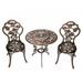 Astoria Grand Louise Traditional 3 Piece Bistro Set Metal in Brown | Outdoor Furniture | Wayfair F4ACDB0BE6174F429FD4930659C1611A