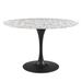 Lippa Round Terrazzo Dining Table by Modway Metal in Black | 29.5 H x 35.5 W x 35.5 D in | Wayfair EEI-5716-BLK-WHI