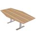 Skutchi Designs, Inc. 6 Ft Hexagon Meeting Room Table w/ Metal T Feet Wood/Metal in Brown | 29 H x 71.5 W x 45.25 D in | Wayfair