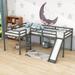 Gudrin Twin Loft Bed by Harriet Bee in Gray | 46 H x 78 W x 118 D in | Wayfair FD93DD5102054CA491DE8928E70C6638