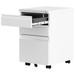 Inbox Zero Mandeville 3 Drawer Vertical Steel Mobile Filing Cabinet w/ Lock Metal/Steel in White | 23.4 H x 11.8 W x 18.1 D in | Wayfair