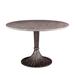 Orren Ellis Mave 48" Marble Pedestal Dining Table Marble/Granite/Metal in Brown | 30.5 H x 48 W x 48 D in | Wayfair