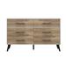 Wade Logan® Bashkim 6 - Drawer Dresser Wood in Brown | 33.5 H x 54 W x 17 D in | Wayfair 76A9DF1656C04EBAB971733C6C9C0D23