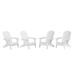 Highland Dunes Klingler Folding Adirondack Chair Plastic/Resin in White | 37.8 H x 32.2 W x 37.2 D in | Wayfair 0156F4BF42B7469C83CC9CD95EC50584