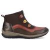 Schlupfboots RIEKER, Damen, Gr. 38, braun (braun, kombiniert), Textil, Synthetik, sportlich, Schuhe, mit kontrastfarbenen Details
