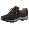 Schnürschuh WALDLÄUFER "HOLLY", Damen, Gr. 6 (39), schwarz (schwarz, rot), Nubukleder, Textil, sportlich, Schuhe, mit herausnehmbarem Fußbett, Freizeitschuh, Halbschuh, Schnürschuh