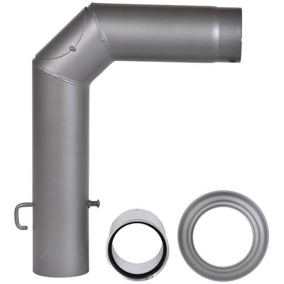 Ofenrohr FIREFIX, grau, B:14cm H:60cm L:45cm, Stahlblech, Rohre, Stahlblech, mit Drosselklappe Image