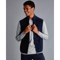 Men's Fleece Gilet - Navy Sleeveless Cotton Jacket, XL by Charles Tyrwhitt