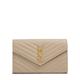 Cassandra Embossed Leather Chain Wallet