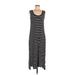 Calvin Klein Casual Dress - Midi Scoop Neck Sleeveless: Black Print Dresses - Women's Size Medium
