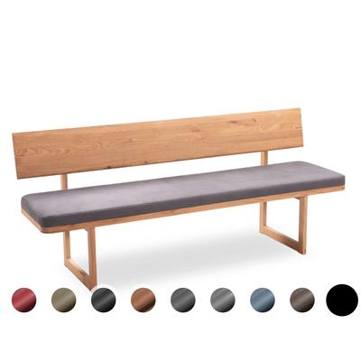 Schösswender »Deven« Bankteil 220 cm / Gavin 07 hellblau / Wildeiche Samtlack Image