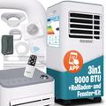 Climatiseur Mobile 4 en 1 Refroidisseur Portable Déshumidificateur Ventilateur Mode Nuit 7000