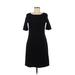 Talbots Casual Dress - Sheath: Black Print Dresses - Women's Size 8 Petite