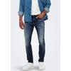 Straight-Jeans ONLY & SONS "ONSWEFT REGULAR WB 0021 TAI DNM NOOS", Herren, Gr. 31, Länge 34, blau (blau denim), Denim/Jeans, Obermaterial: 98% Baumwolle, 2% Elasthan, Abriebeffekte, casual, regular fit lang, Jeans, im 4-Pocket-Style