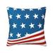 Square Throw Pillow Covers with Core American Stripes Star Print Pillows for Sofa Beds 16 x 16 inches Multicolor