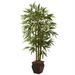 Nearly Natural 5.5 Bamboo with Decorative Planter - Green