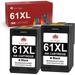 61 XL 61 Ink Cartridge Toner Kingdom 61XL Black Ink Cartridge Replacement for HP Ink 61 XL 61XL for HP Envy 4500 5530 4502 5535 5534 officejet 4630 4635 Deskjet 1000 1010 1510 Printer (2 Black)