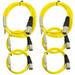 Seismic Audio 6 Pk of Yellow XLR Male to 1/4 TRS Patch Cables - Two 6 ft Two 3 Ft Two 2 ft Yellow - SATRXL-M6C-Yellow
