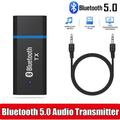 USB Bluetooth 5.0 transmitter Adapter 3.5mm AUX Stereo Jack For Headphone Speaker