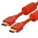 Cmple - HDMI Cable 3FT High Speed HDTV Ultra-HD (UHD) 3D 4K @60Hz 18Gbps 28AWG HDMI Cord Audio Return 3 Feet Red