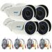 OWSOO 4pcs AHD 720P 1500TVL CCTV + 4*60ft Cable Outdoor Weatherproof IR-CUT Night View