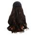 NUOLUX 1PC Women Wig One-Piece Hat Wig Long Curly Hair Wig Fashion Elegant Hairpiece with Casual (Black)