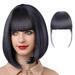 Wig Female Air Bangs Double Sideburns Hairpiece With Hairpin Fiber Bangs Bangs Fringe With Temples Hairpieces For Women Clip On Air Bangs Flat Bangs Hair Extension